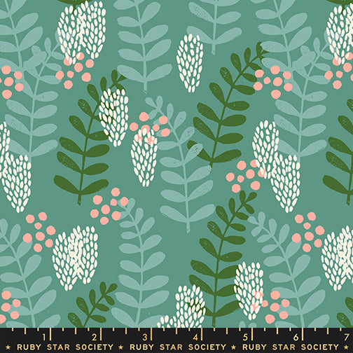 Reimagined Landscapes || Fern Dell Watercress || Cotton Quilting Fabric