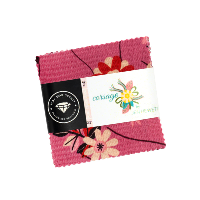 PREORDER Corsage || 42pc Mini Charm Pack || Cotton Quilting Fabric