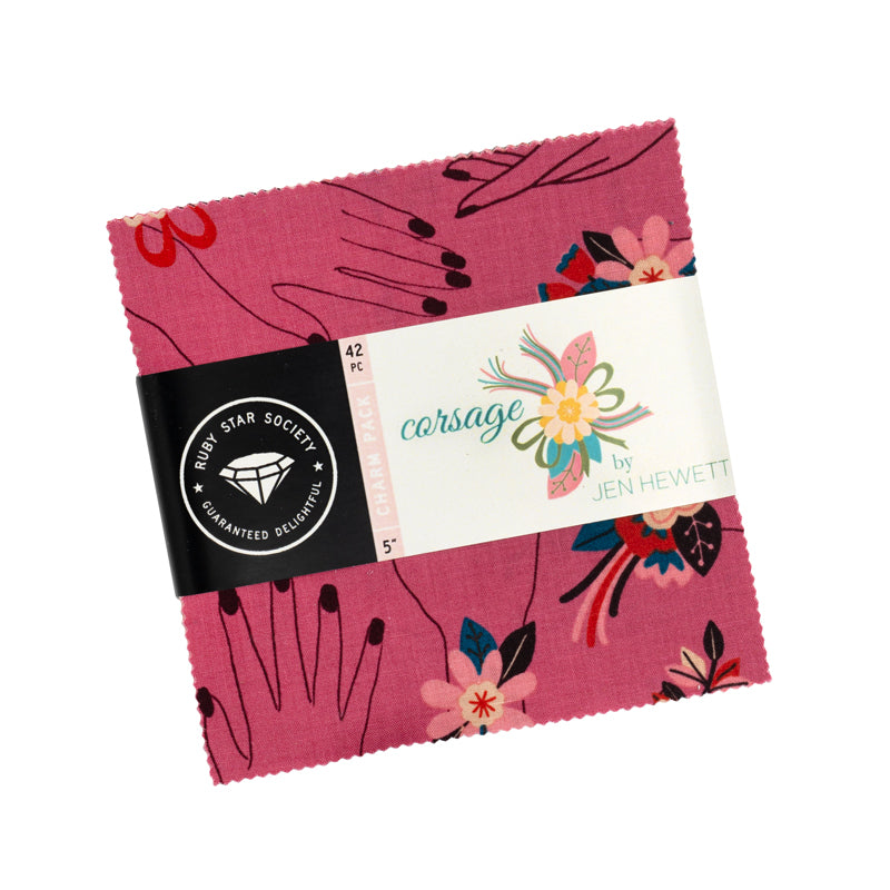 PREORDER Corsage || 42pc Charm Pack || Cotton Quilting Fabric