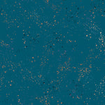 PREORDER Speckled Canvas || Metallic Teal || Cotton Linen Canvas || Half Yard