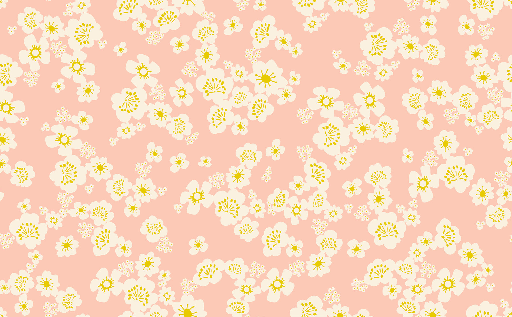 PREORDER Paper Cuts 2 || Hana Peach Blossom || Cotton Double Gauze HALF YARD