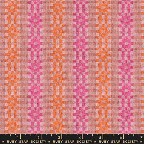 PREORDER LOFI LOOM WOVENS || Bitmap Plum || Cotton Woven Quilting Fabric