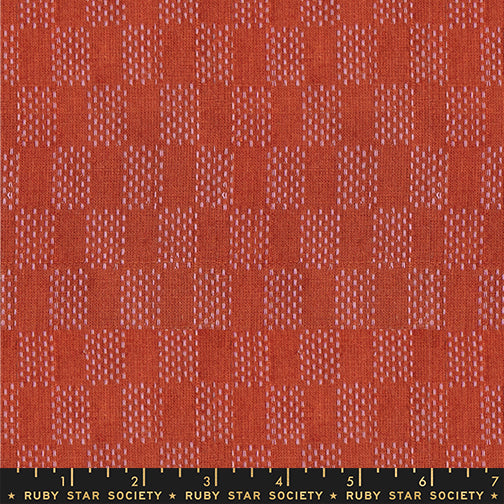 PREORDER LOFI LOOM WOVENS || Seed Beads Cayenne || Cotton Woven Quilting Fabric