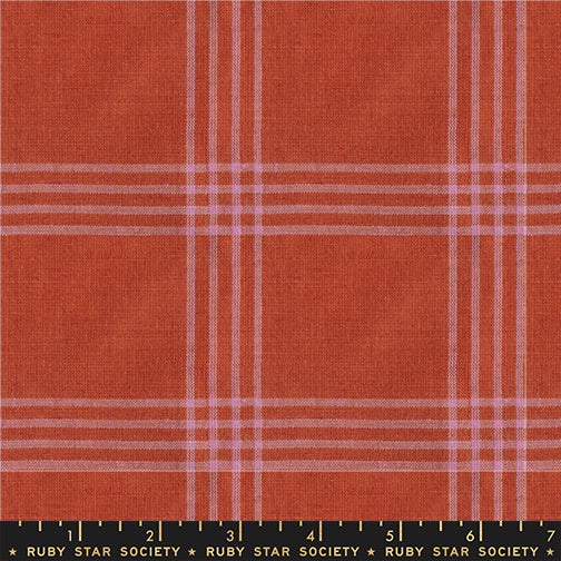 PREORDER LOFI LOOM WOVENS || Tattersome Cayenne || Cotton Woven Quilting Fabric