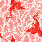 PREORDER FIRE GLOW || Dragon Lair Poinsettia (Metallic) || Cotton Quilting Fabric