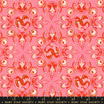PREORDER FIRE GLOW || Emblem Poinsettia (Metallic) || Cotton Quilting Fabric