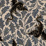 PREORDER Fire Glow || Dragon Lair Smoke (Metallic) || Cotton Linen Canvas HALF YARD