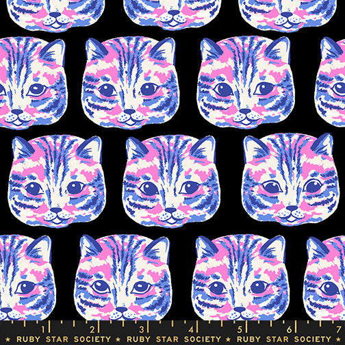 PREORDER Oops All Cats || Meow Meow Black || Cotton Quilting Fabric