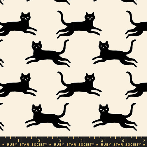 PREORDER Oops All Cats || Kitty Run Black || Cotton Quilting Fabric