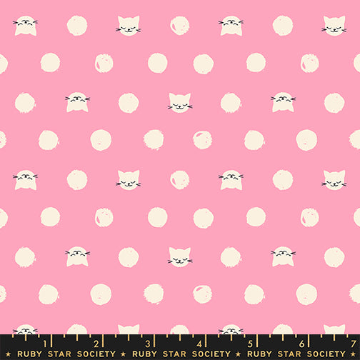 PREORDER Oops All Cats || Friskers Azalea || Cotton Quilting Fabric