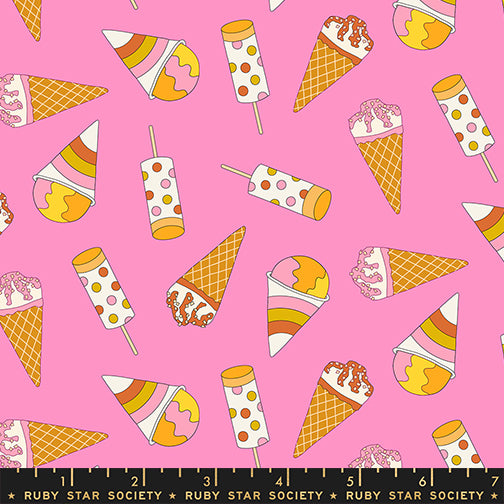 PREORDER Sugar Cone 2 || Treat Toss Flamingo || Cotton Quilting Fabric