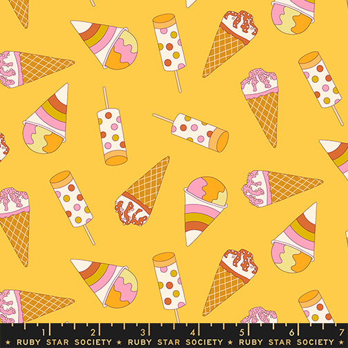 PREORDER Sugar Cone 2 || Treat Toss Sunshine || Cotton Quilting Fabric