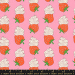 PREORDER Sugar Cone 2 || Strawberry Whip Posy || Cotton Quilting Fabric