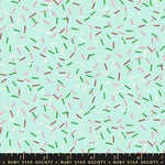 PREORDER Sugar Cone 2 || Rainbow Sprinkles Mint || Cotton Quilting Fabric