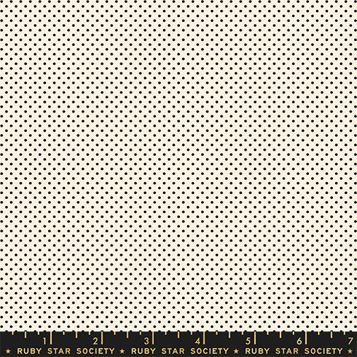 PREORDER MYSTIC FABLE || Mini Dot Black on Natural || Cotton Quilting Fabric