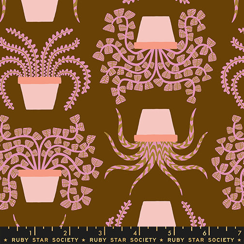 PREORDER Calathea || Planties Cocoa || Cotton Quilting Fabric