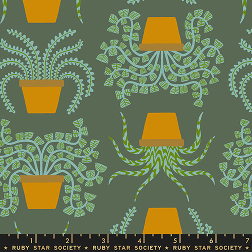 PREORDER Calathea || Planties Seaweed || Cotton Quilting Fabric