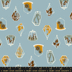 PREORDER Calathea || Terrarium Soft Blue || Cotton Quilting Fabric