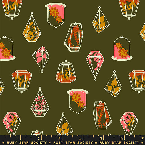 PREORDER Calathea || Terrarium Mossy || Cotton Quilting Fabric
