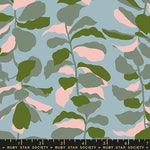 PREORDER Calathea || Fiddle Leaf Soft Blue || Cotton Quilting Fabric