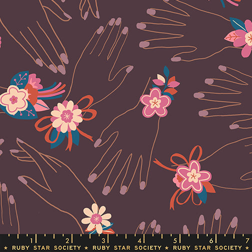 PREORDER Corsage || Corsage Eggplant || Cotton Quilting Fabric