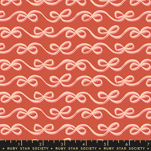 PREORDER Corsage || Bows Persimmon || Cotton Quilting Fabric