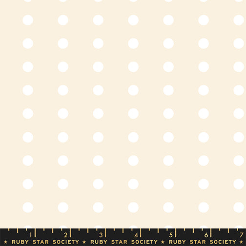PREORDER Corsage || Swatch Dots White on Natural || Cotton Quilting Fabric