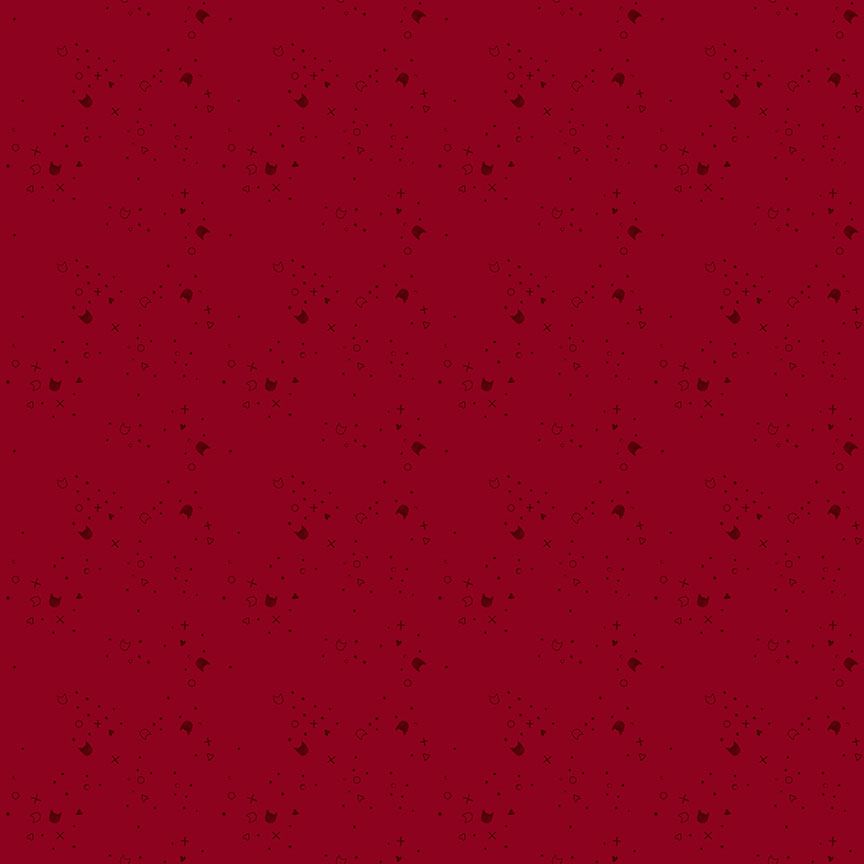 Kitty Litter || Burgundy|| Cotton Quilting Fabric