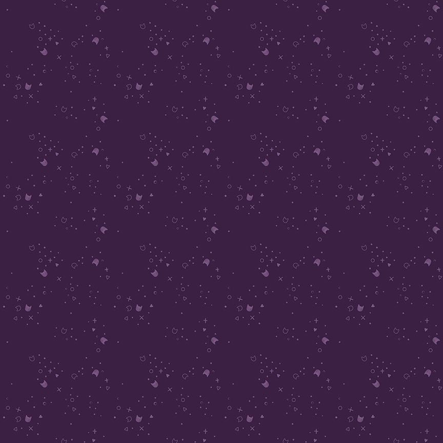 Kitty Litter || Plum || Cotton Quilting Fabric