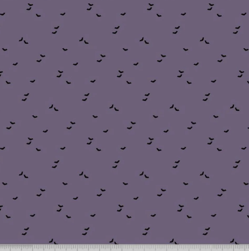 Seasonal Basic Bat || Purple || Cotton Quilting Fabric