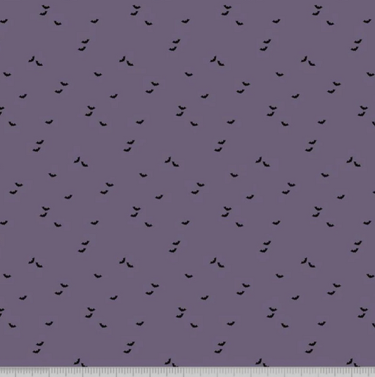 Seasonal Basic Bat || Purple || Cotton Quilting Fabric