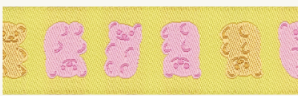 Designer Renaissance Ribbons: Gummy Bears 7/8" BTY