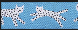 Preorder Designer Renaissance Ribbons: Snow Leopards 7/8" BTY