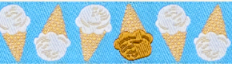 Designer Renaissance Ribbons: Sugar Cone 5/8" BTY