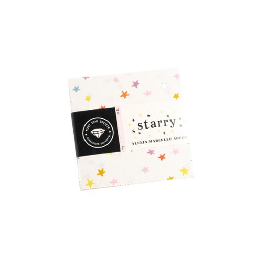 STARRY || 42 pc Charm Pack || Cotton Quilting Fabric