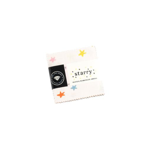 STARRY || 42 pc Mini Charm Pack || Cotton Quilting Fabric