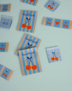 Cherries Square and Rectangle Garment Labels: Set of 8