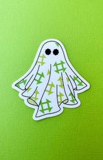 Quilt Ghost Stickers Green