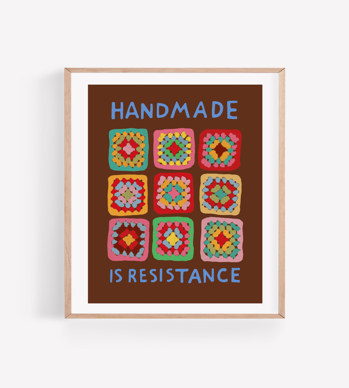 Handmade is Resistance Art Print (Color Variations): Yellow and Red / 8x10"