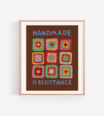 Handmade is Resistance Art Print (Color Variations): Yellow and Red / 8x10"