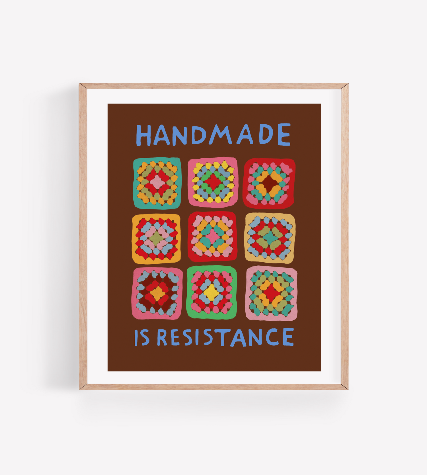 Handmade is Resistance Art Print (Color Variations): Yellow and Red / 8x10"