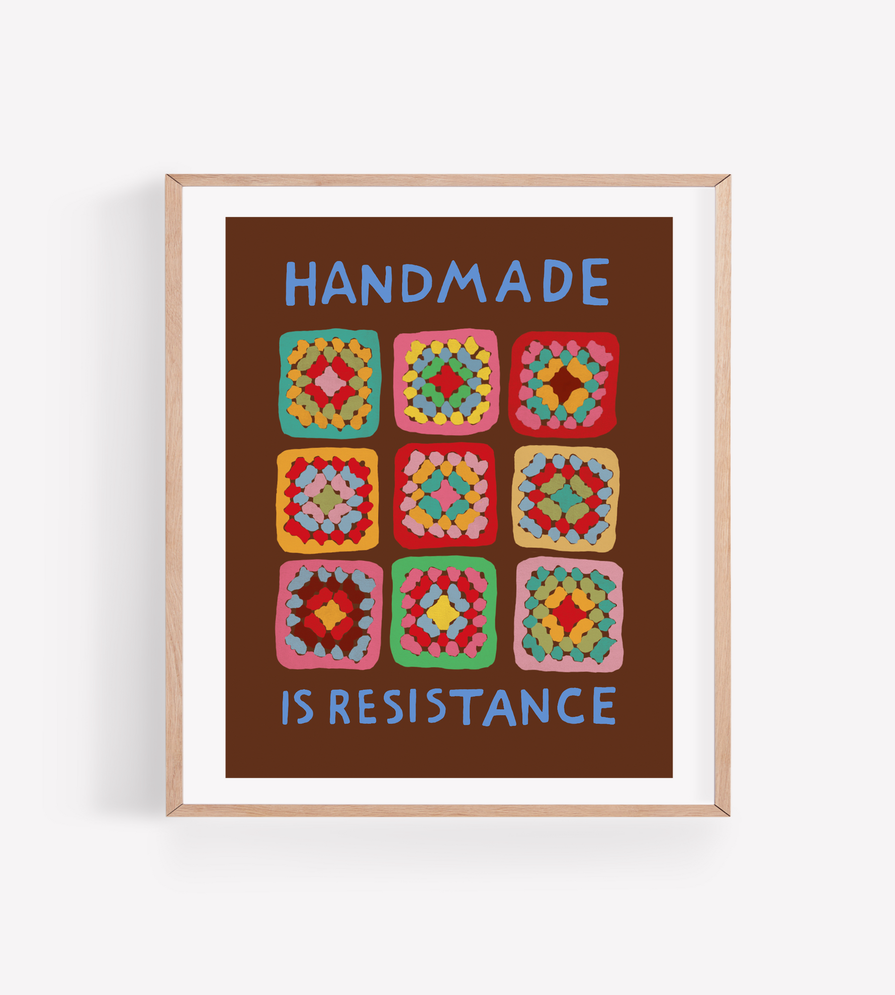 Handmade is Resistance Art Print (Color Variations): Yellow and Red / 8x10"