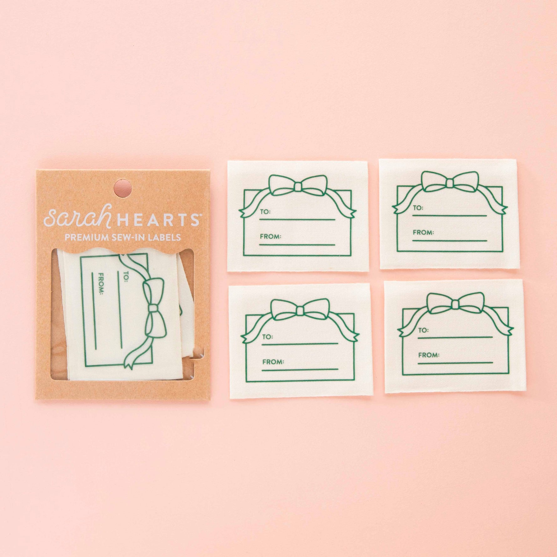 To: From: Gift Organic Cotton Write In Sewing Labels