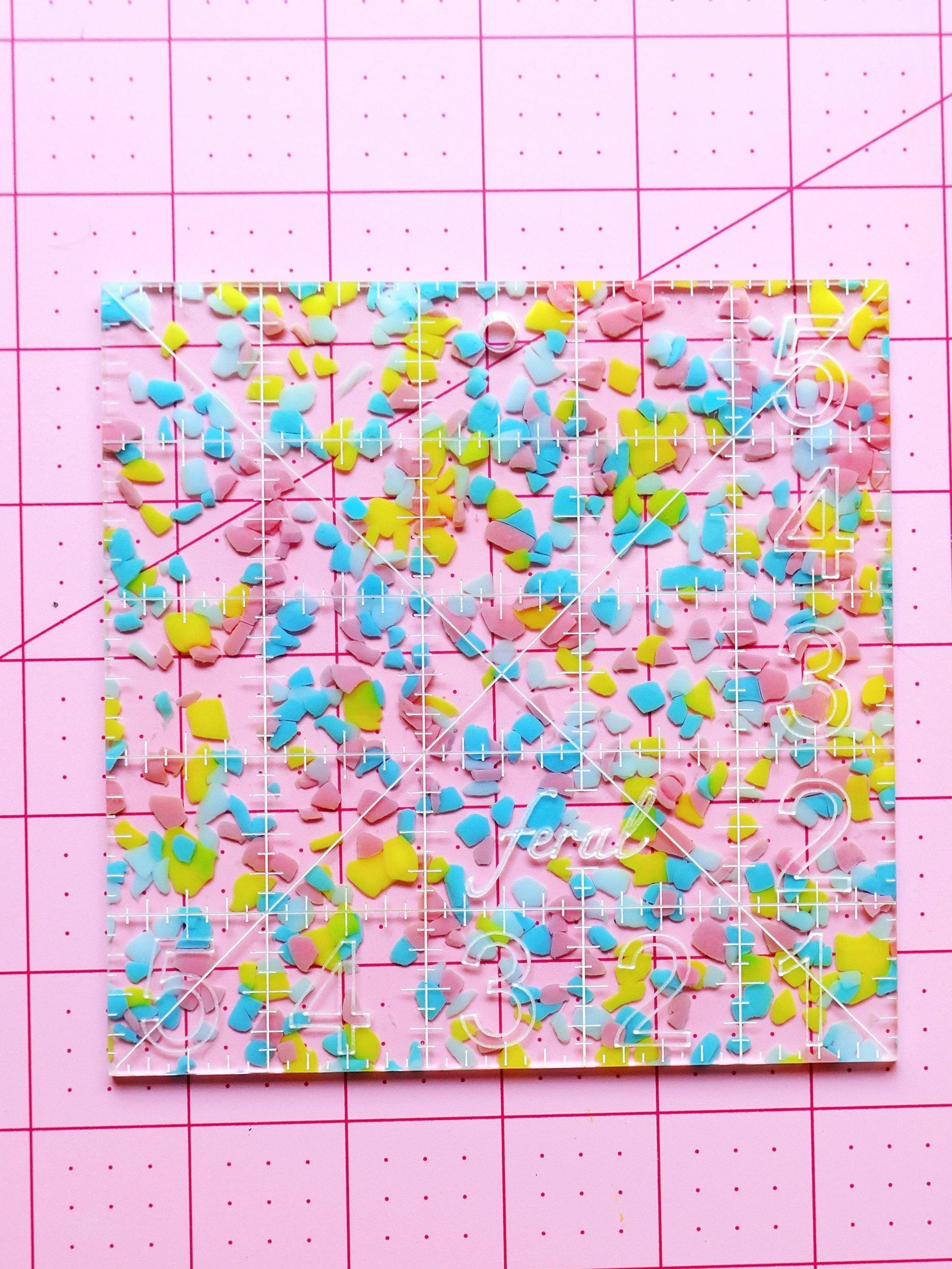 Charm square ruler: Iridescent