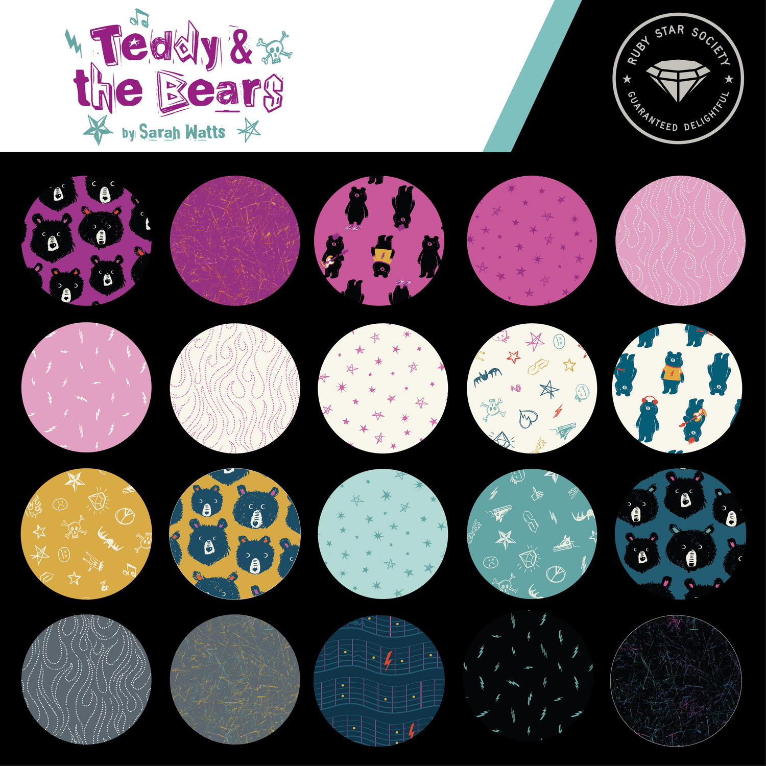 TEDDY AND THE BEARS || Jelly Roll || Cotton Quilting Fabric
