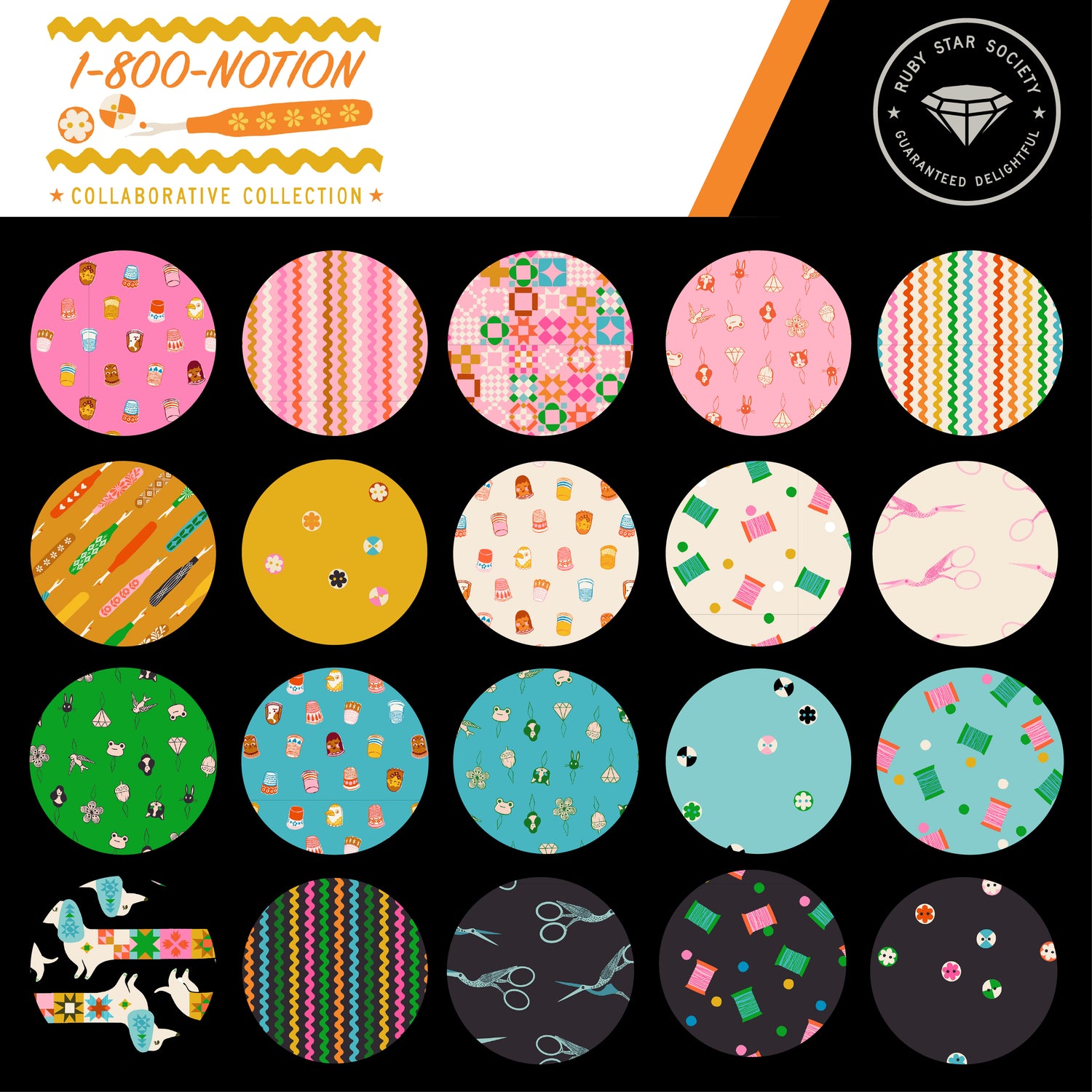 PREORDER 1-800-Notion || 29pc SHOP-CUT Half Yard Bundle || Cotton Quilting Fabric
