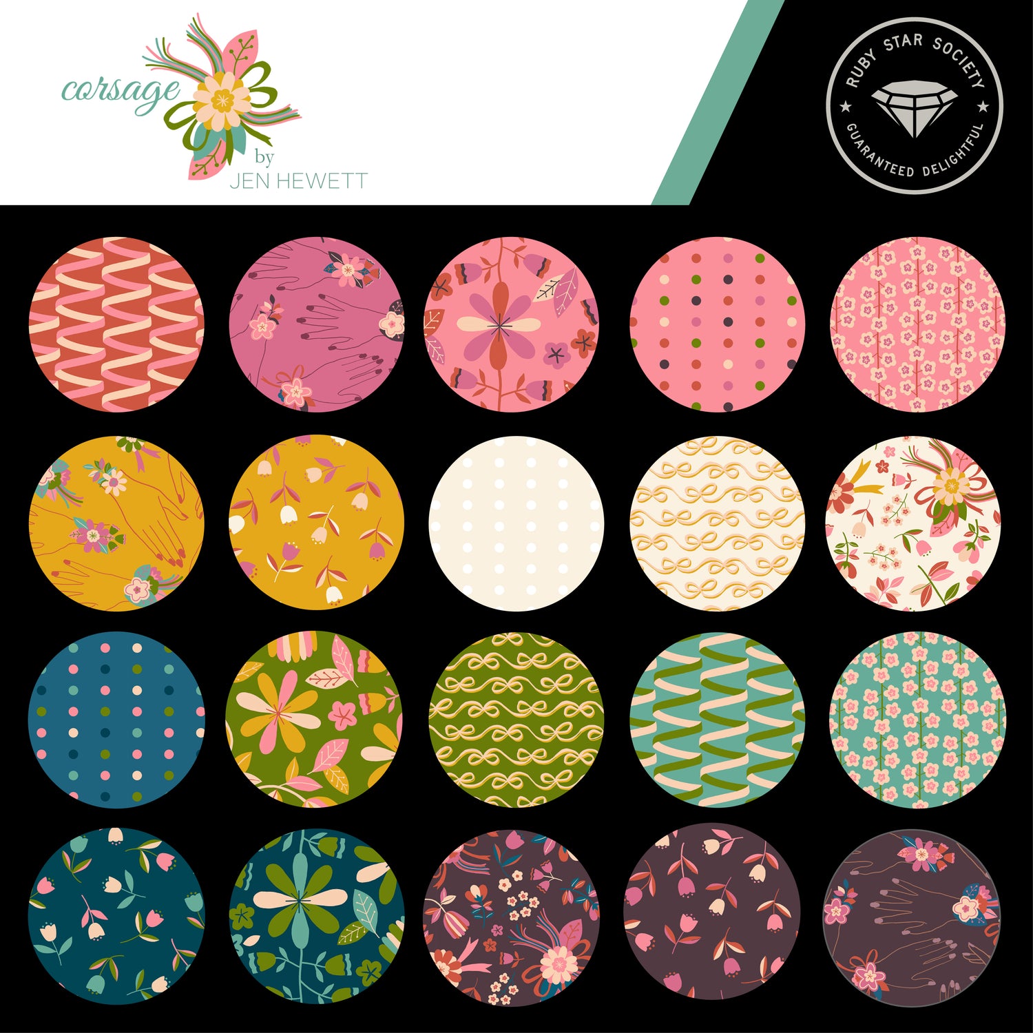 PREORDER Corsage || 26pc Fat Quarter Bundle || Cotton Quilting Fabric
