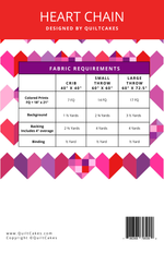 Heart Chain Quilt Pattern Printed