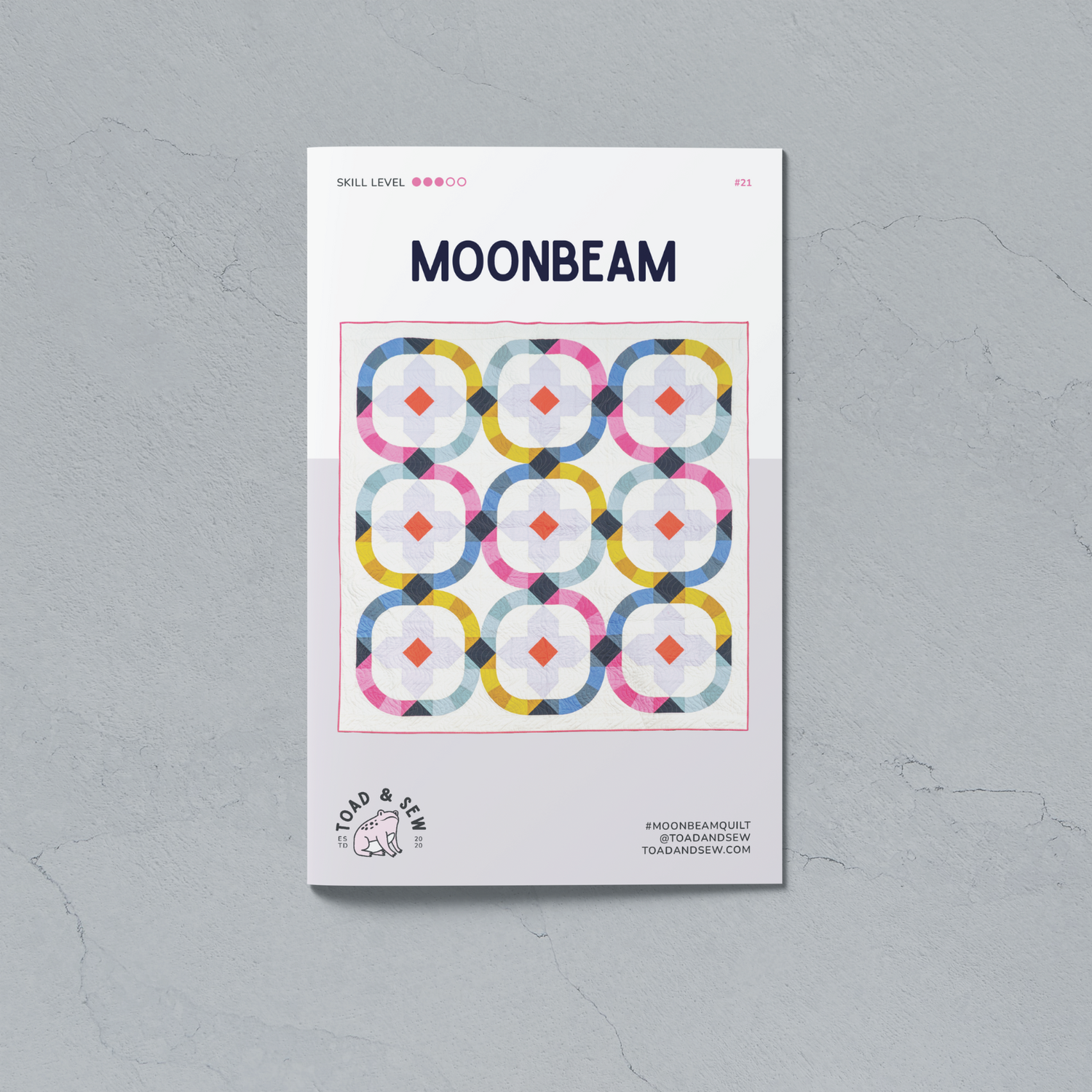 Moonbeam Quilt Pattern: Printed