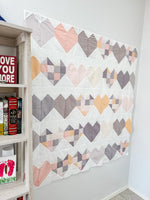 Heart Chain Quilt Pattern Printed